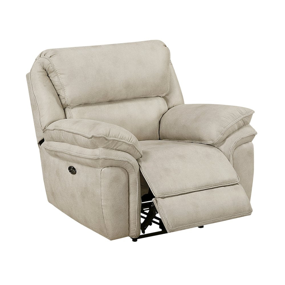 Proctor Microfiber Power Reclining Chair in Sand