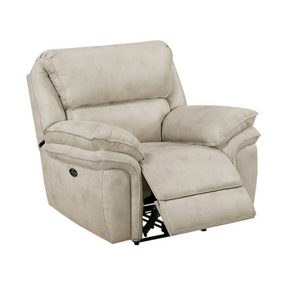 Proctor Microfiber Power Reclining Chair in Sand