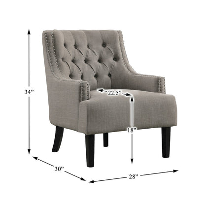 Charisma Textured Accent Chair in Taupe