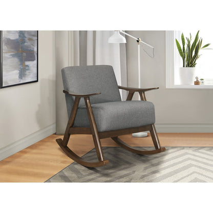 Waithe Textured Rocking Chair in Gray