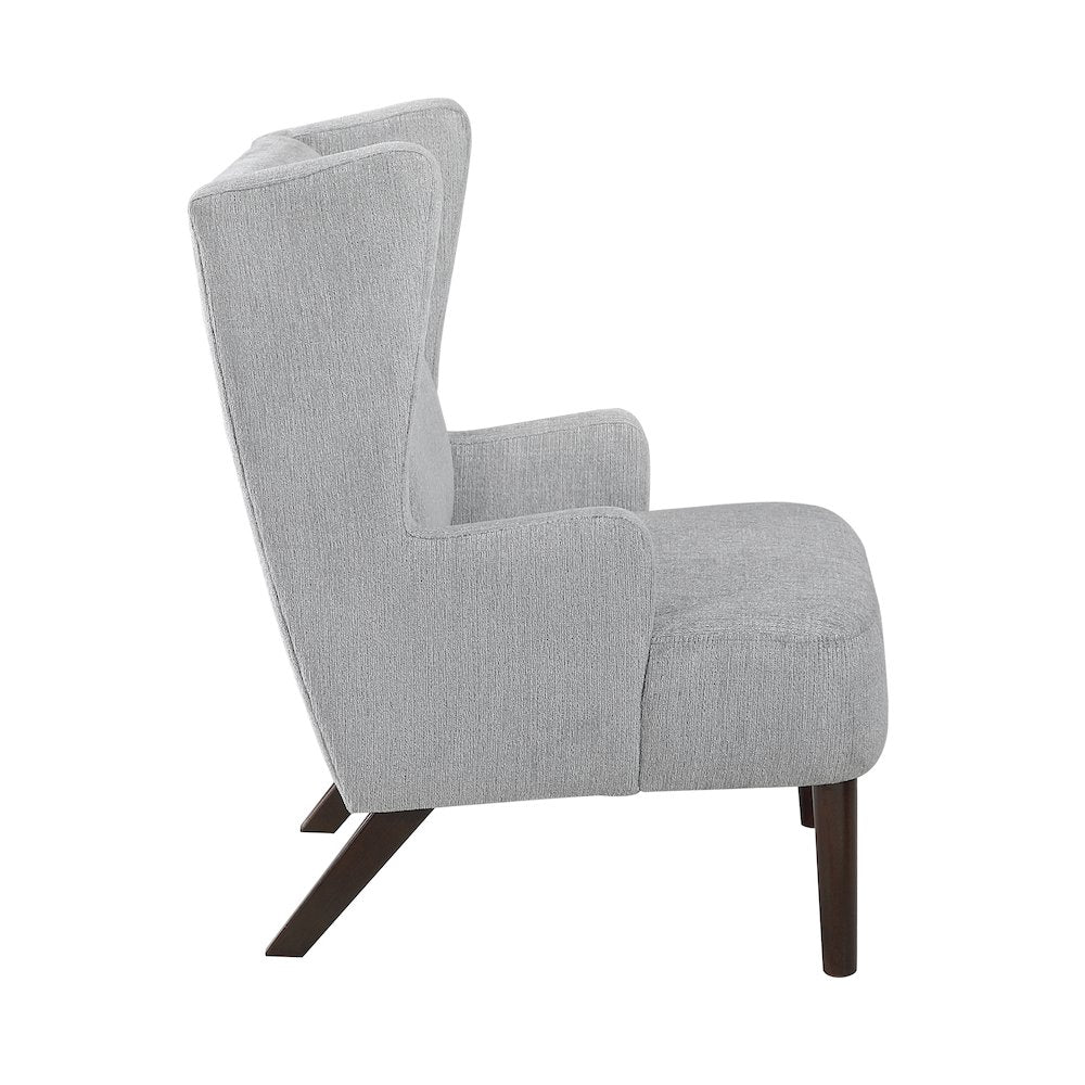 Alden Chenille Accent Chair in Gray