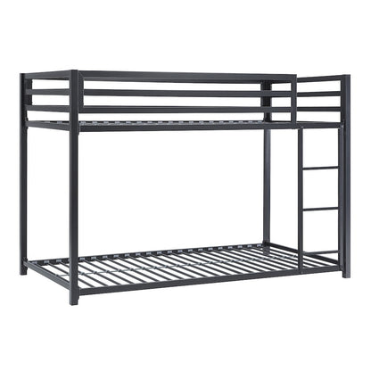 Jovie Metal Twin Over Twin Metal Bunk Bed in Black