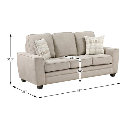 Zander Chenille Sofa in Taupe