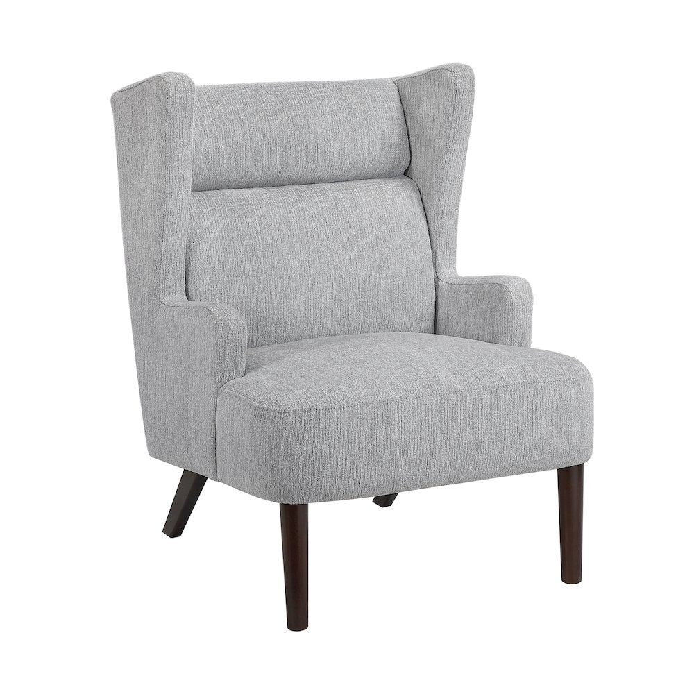 Alden Chenille Accent Chair in Gray