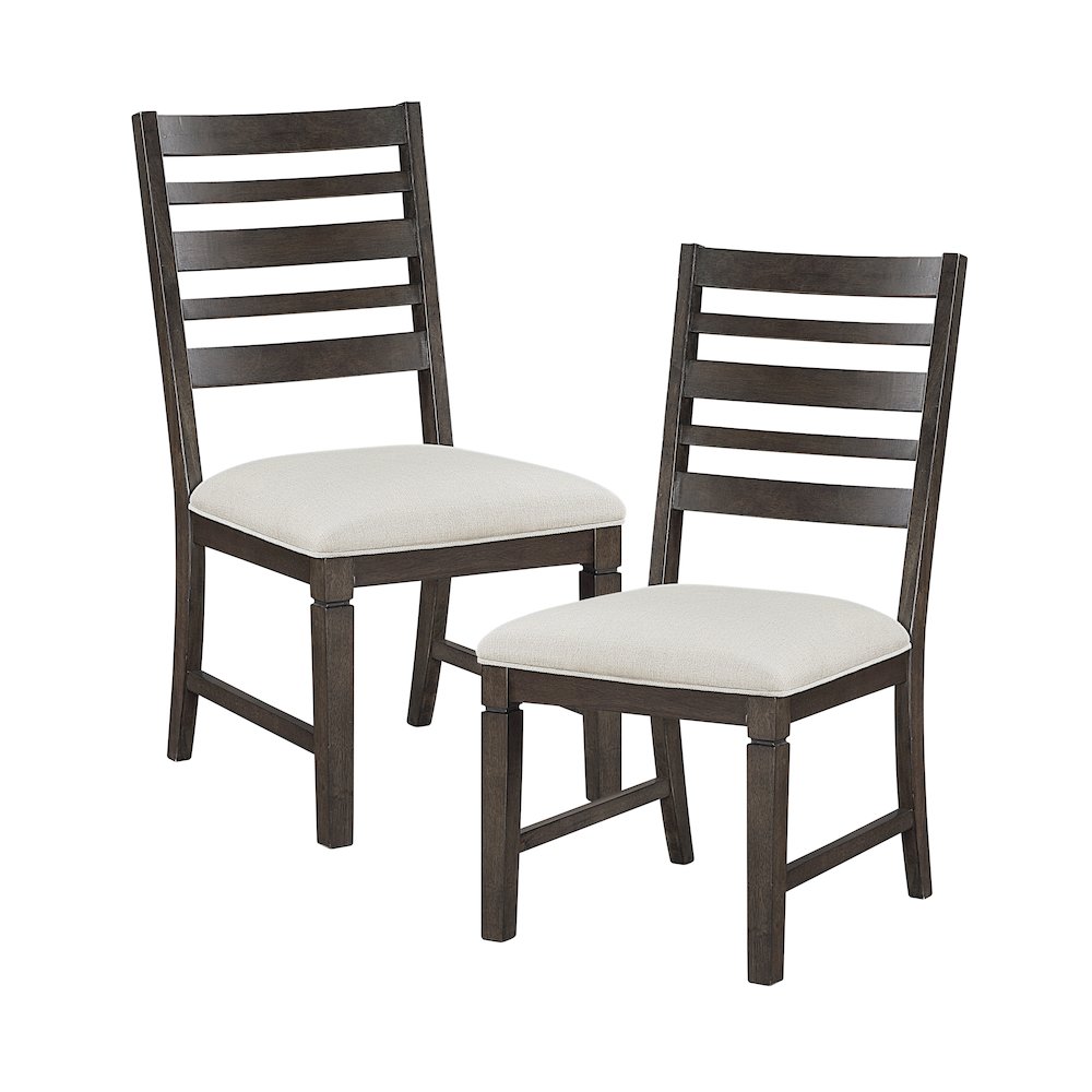 Victoria Asian Hardwood Dining Side Chair, Set of 2 in Dark Espresso