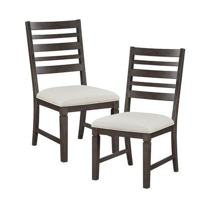 Victoria Asian Hardwood Dining Side Chair, Set of 2 in Dark Espresso