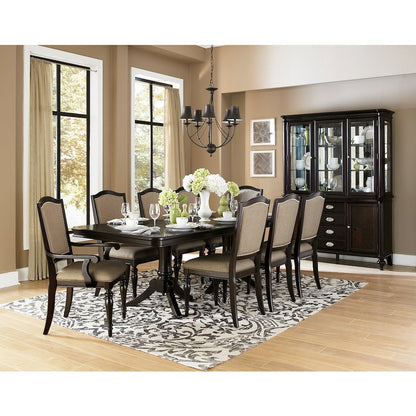 Marston Asian Hardwood Dining Side Chair, Set of 2 in Dark Cherry