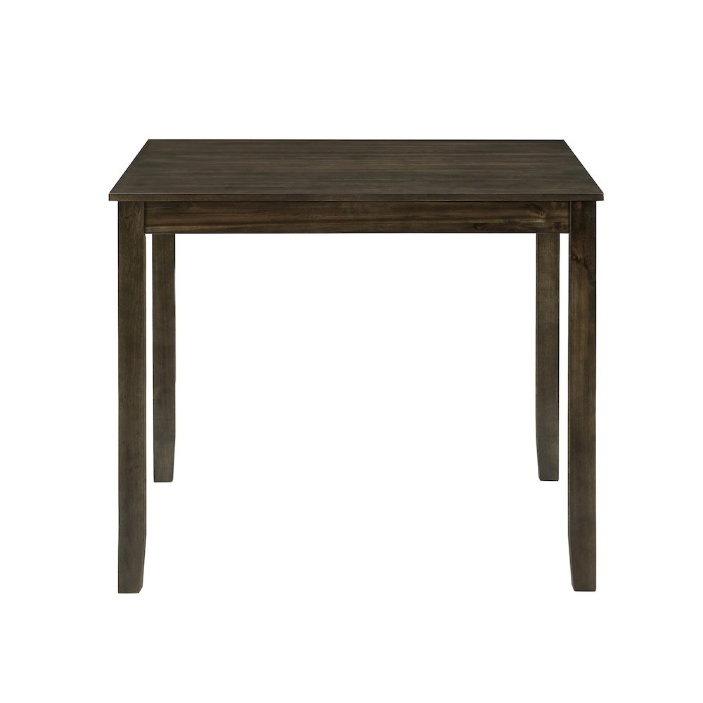 Faust Faux leather Dining Room Table and Chairs (set of 5) in Dark brown