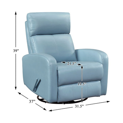 Sorrento Leather Swivel Glider Reclining Chair in Mocha