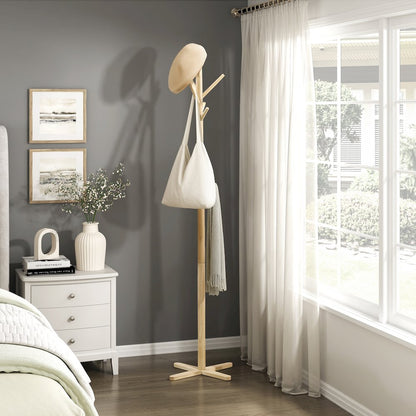 Jack Rubberwood Coat Rack in Natural