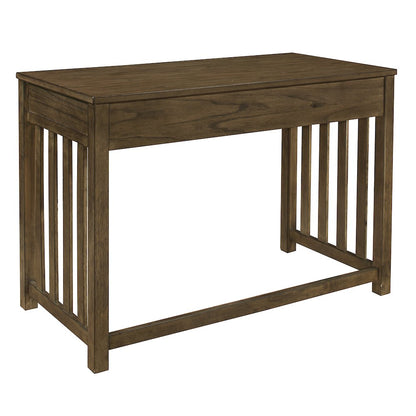Blanche Asian Hardwood Desk in Brown Gray