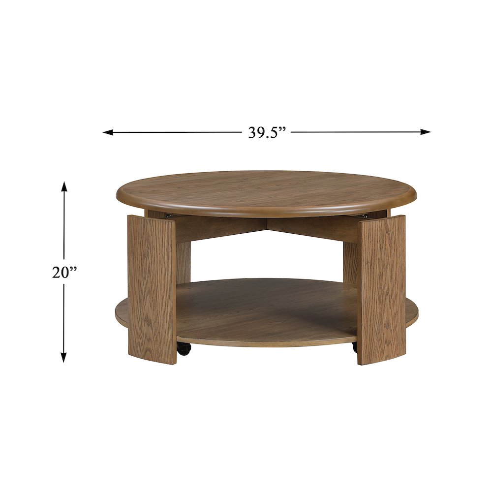 Ellis Asian Hardwood Cocktail Table in Brown