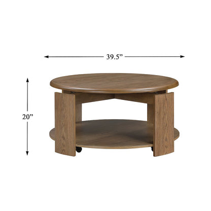 Ellis Asian Hardwood Cocktail Table in Brown