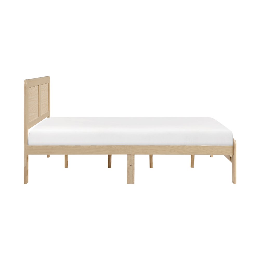 Carter Asian Hardwood Queen Platform Bed in Natural
