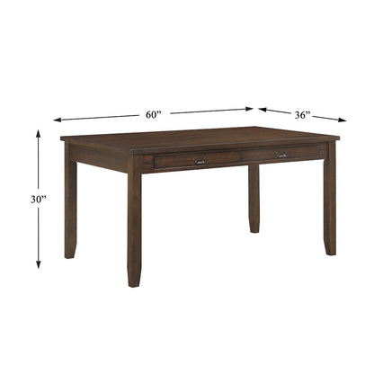 Binghampton Asian Hardwood 5-Piece Dining Set in Dark Cherry