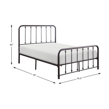 Larkspur Metal Full Metal Platform Bed in Dark Bronze
