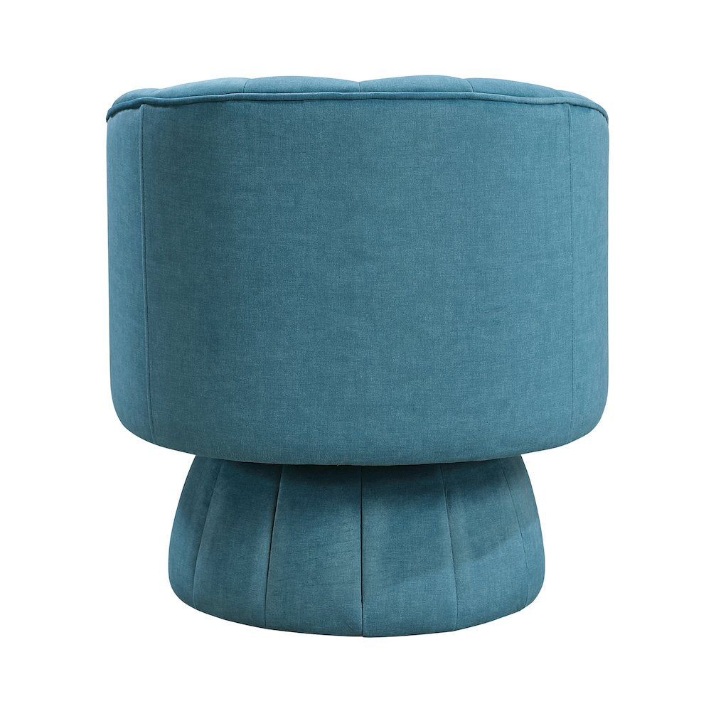 Lonita Velvet Swivel Chair in Dark Teal