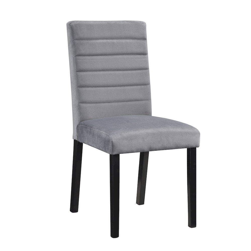 Andreas Velvet Dining Room Side Chair, set of 2 in Gray