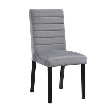 Andreas Velvet Dining Room Side Chair, set of 2 in Gray