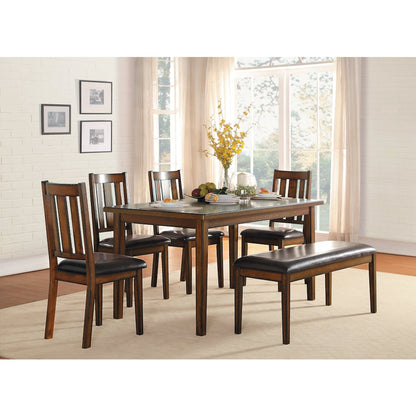 Delmar Asian Hardwood 6-Piece Pack Dinette Set in Espresso
