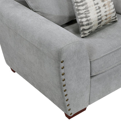 Hume Chenille Love Seat in Gray