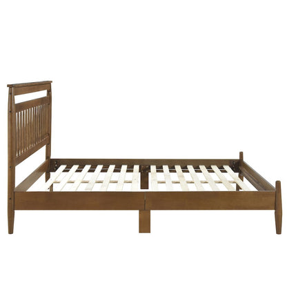 Arlo Asian Hardwood Queen Platform Bed in Chestnut