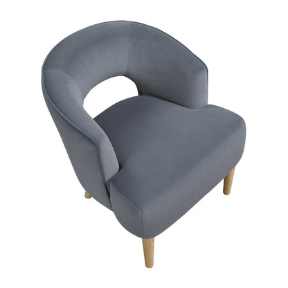 Dorset Velvet Accent Chair in Dark Gray
