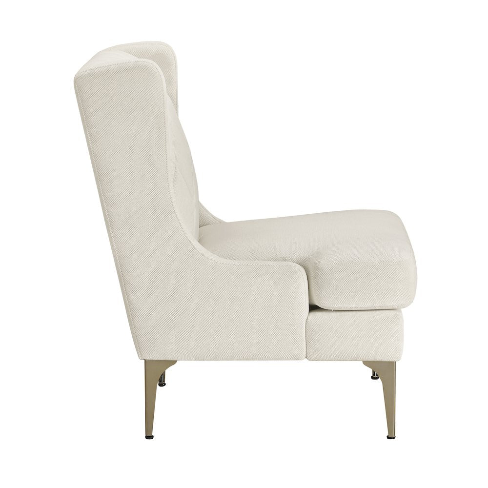 Savoy Chenille Accent Chair in Taupe