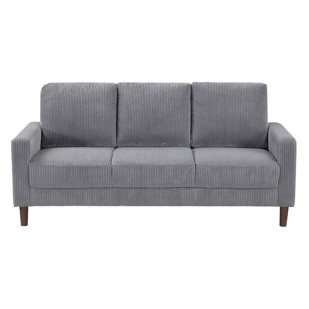 Crandall Corduroy Sofa in Gray