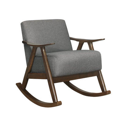 Waithe Textured Rocking Chair in Gray