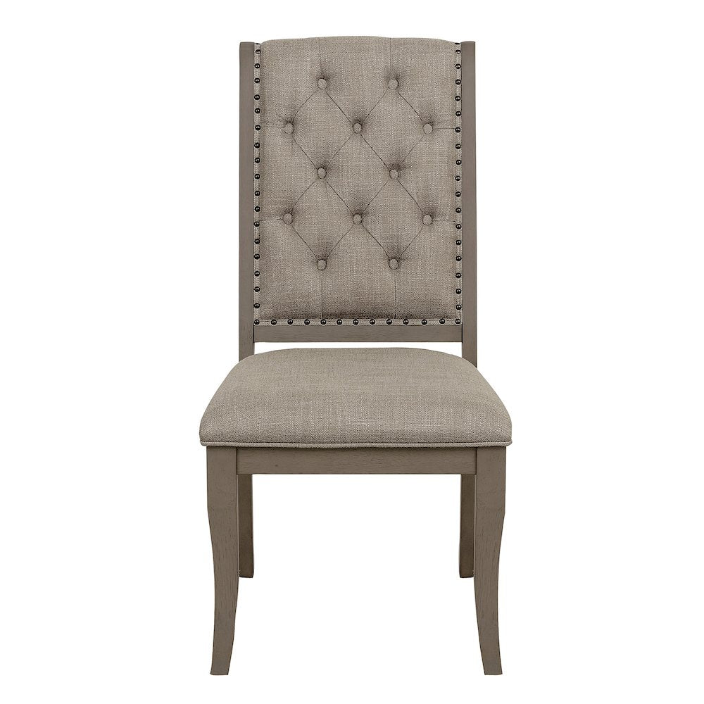 Vermillion Wood Dining Room Side Chair, set of 2 in Cream
