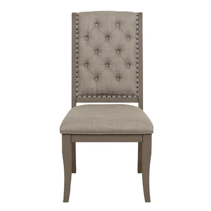 Vermillion Wood Dining Room Side Chair, set of 2 in Cream
