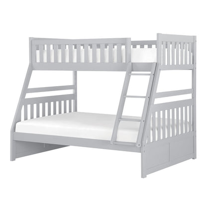 Orion Pine Twin Over Full Bunk Bed in Gray