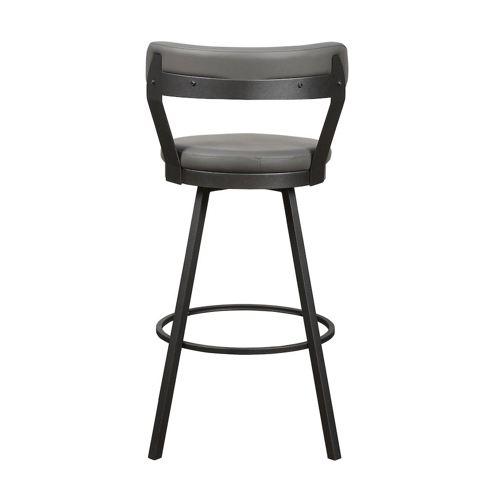 Appert Metal Swivel Pub Height Chair,  set of 2 in Gray