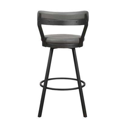 Appert Metal Swivel Pub Height Chair,  set of 2 in Gray