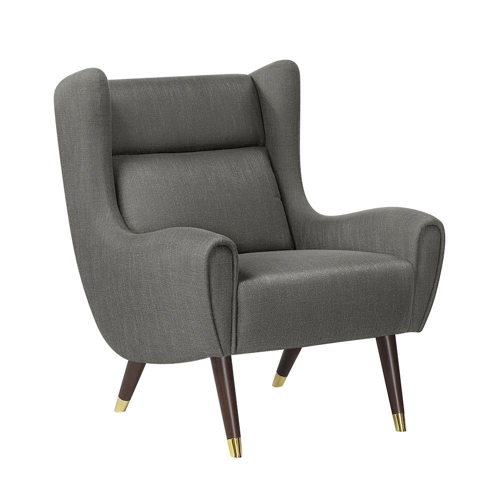 Greta Textured Accent Chair in Dark Gray