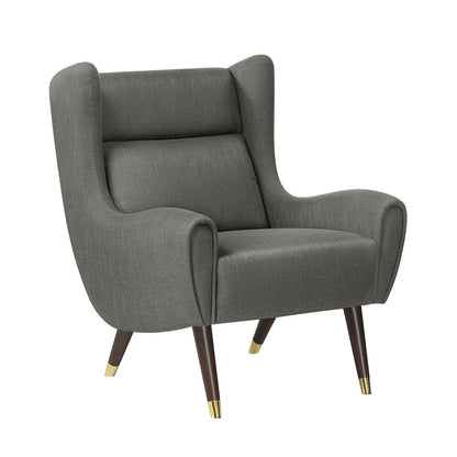 Greta Textured Accent Chair in Dark Gray