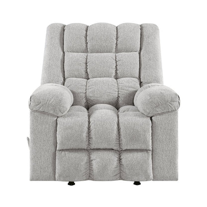 Baldwin Chenille Rocker Reclining Chair in Light Gray