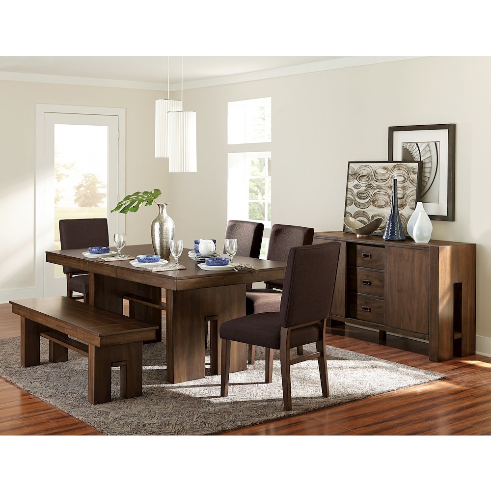 Sedley Fabric Dining Room Chair, Set of 2 in Chocolate