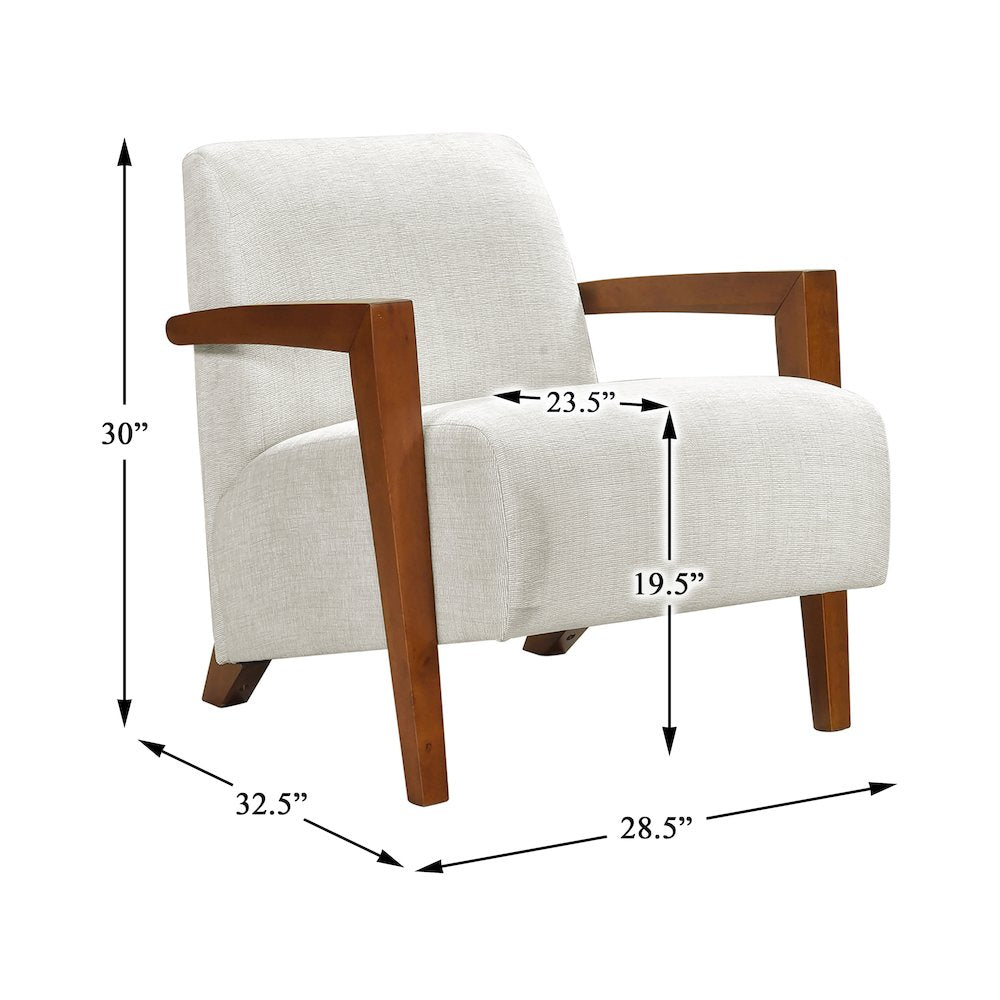 Odessa Chenille Accent Chair in Beige