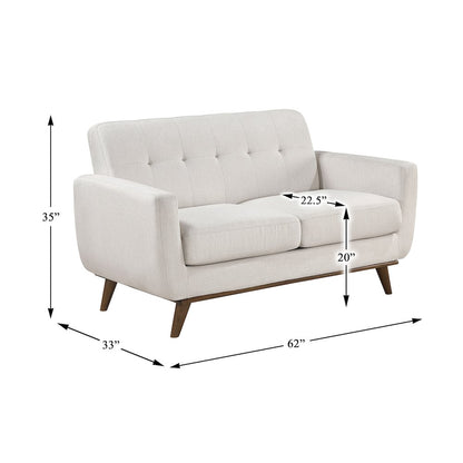 Martina Textured Love Seat in Beige