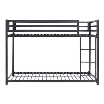 Jovie Metal Twin Over Twin Metal Bunk Bed in Black
