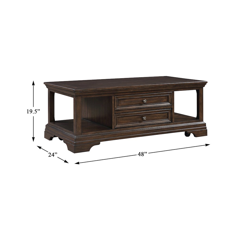 Tobias Poplar Lift Top Cocktail Table in Espresso