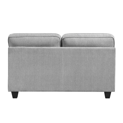 Bennett Chenille 2pc Set: Sofa, Love in Gray