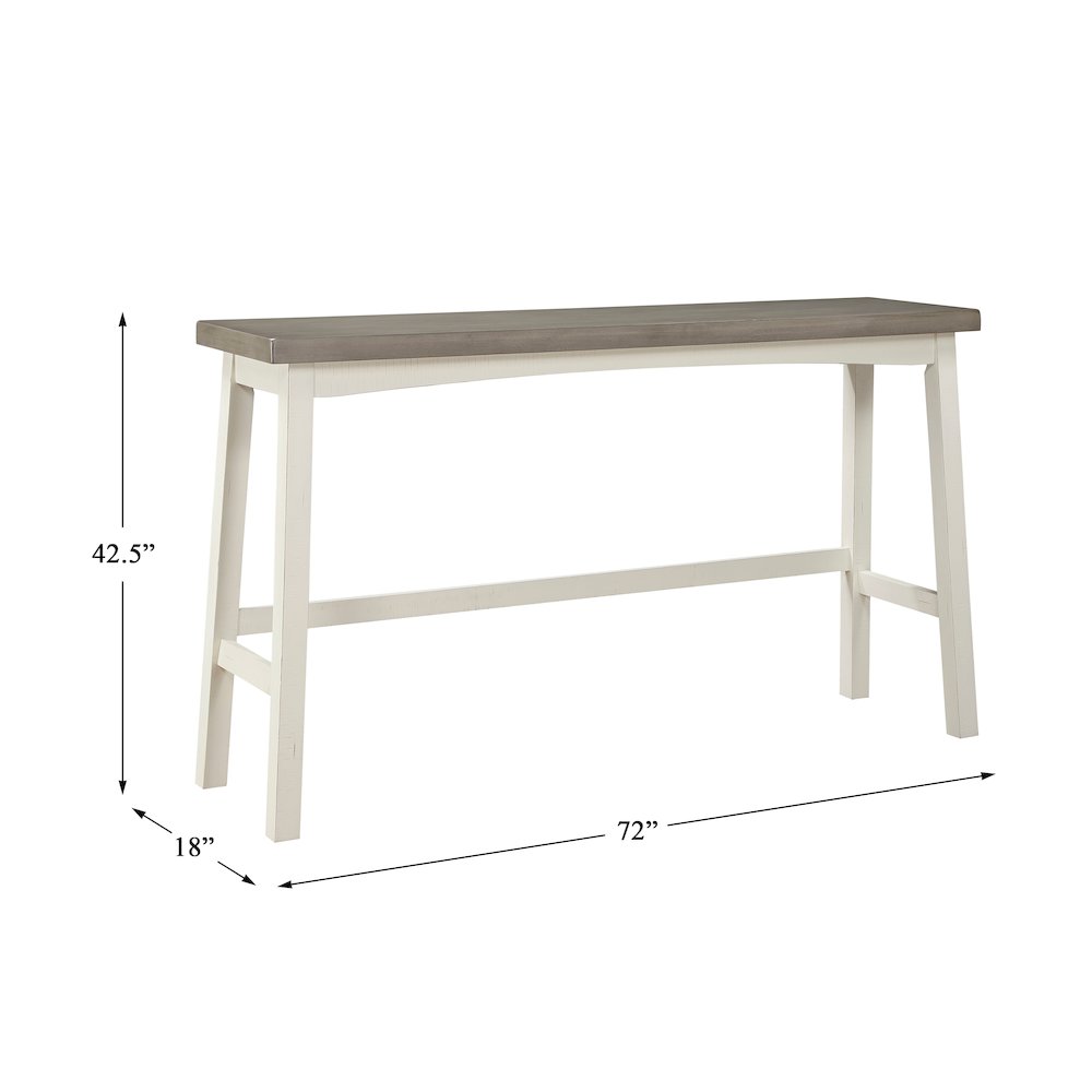 Caspian Solid Wood Pub Height Set (set of 4) in White and Coffee