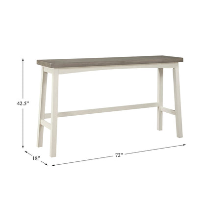 Caspian Solid Wood Pub Height Set (set of 4) in White and Coffee