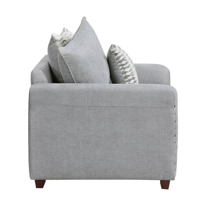 Hume Chenille Chair in Gray