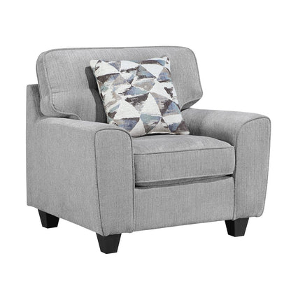 Bennett Chenille Chair in Gray