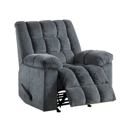Baldwin Chenille Rocker Reclining Chair in Gray