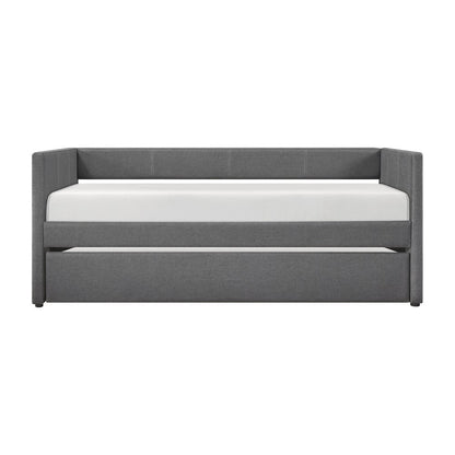 Trudy Textured Daybed with Trundle in Dark Gray